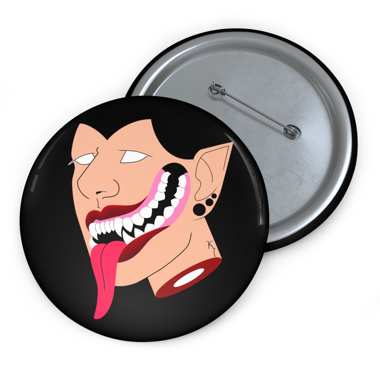 "Teeth" Pin Button