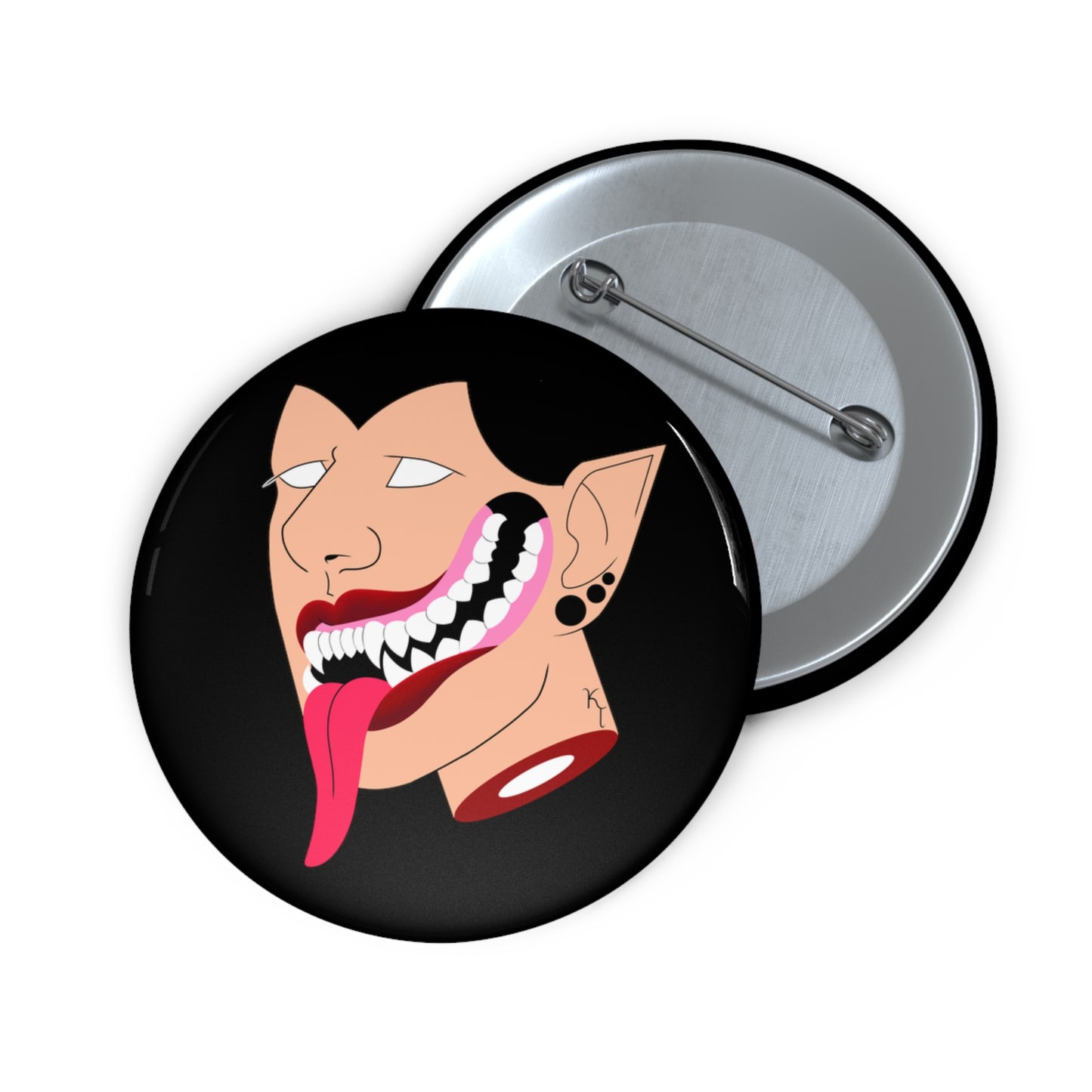 "Teeth" Pin Button
